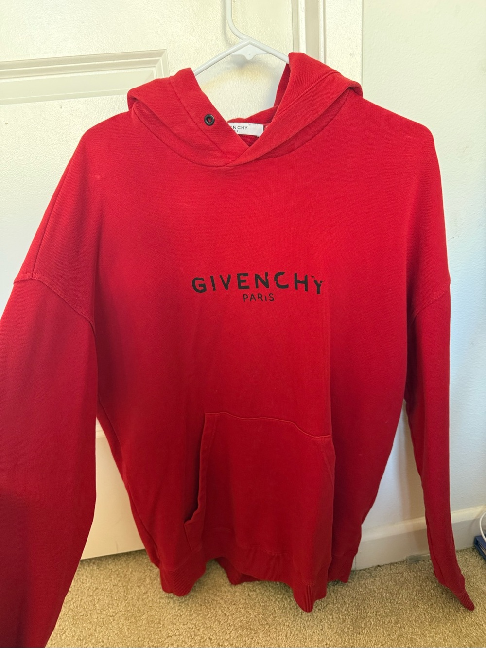 Givenchy Red Pullover Sweatshirt with Logo Tape